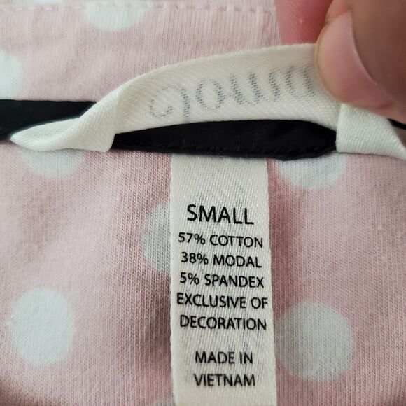 Soma Nightgown Small Pink Pajama Dress Embraceable Polka Dot Nightie Lounge - Picture 10 of 10